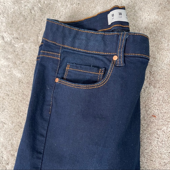 Dark Wash Denim Flare Jeans Stretch Pants size 6 medium - Picture 4 of 4